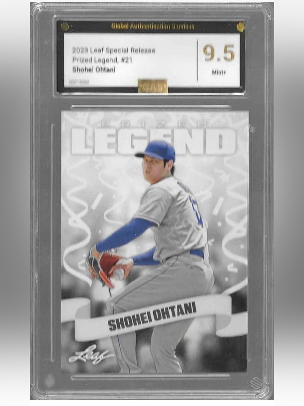 Shohei Ohtani 2023 Leaf Special Release Prized Dodgers Baseball Card Graded 9.5